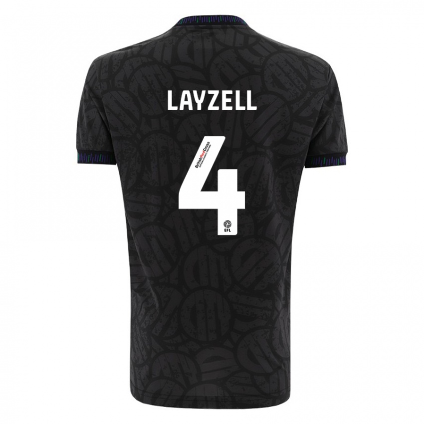 Kvinder Naomi Layzell #4 Sort Udebane Spillertrøjer 2023/24 Trøje T-Shirt