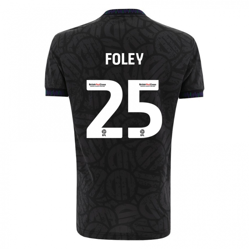 Kvinder Erin Foley #25 Sort Udebane Spillertrøjer 2023/24 Trøje T-Shirt