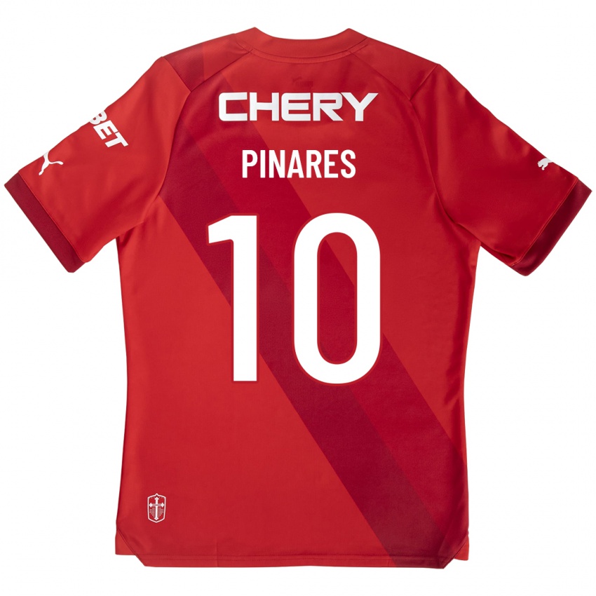 Kvinder Cesar Pinares #10 Rød Udebane Spillertrøjer 2023/24 Trøje T-Shirt
