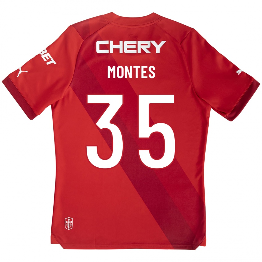 Kvinder Clemente Montes #35 Rød Udebane Spillertrøjer 2023/24 Trøje T-Shirt
