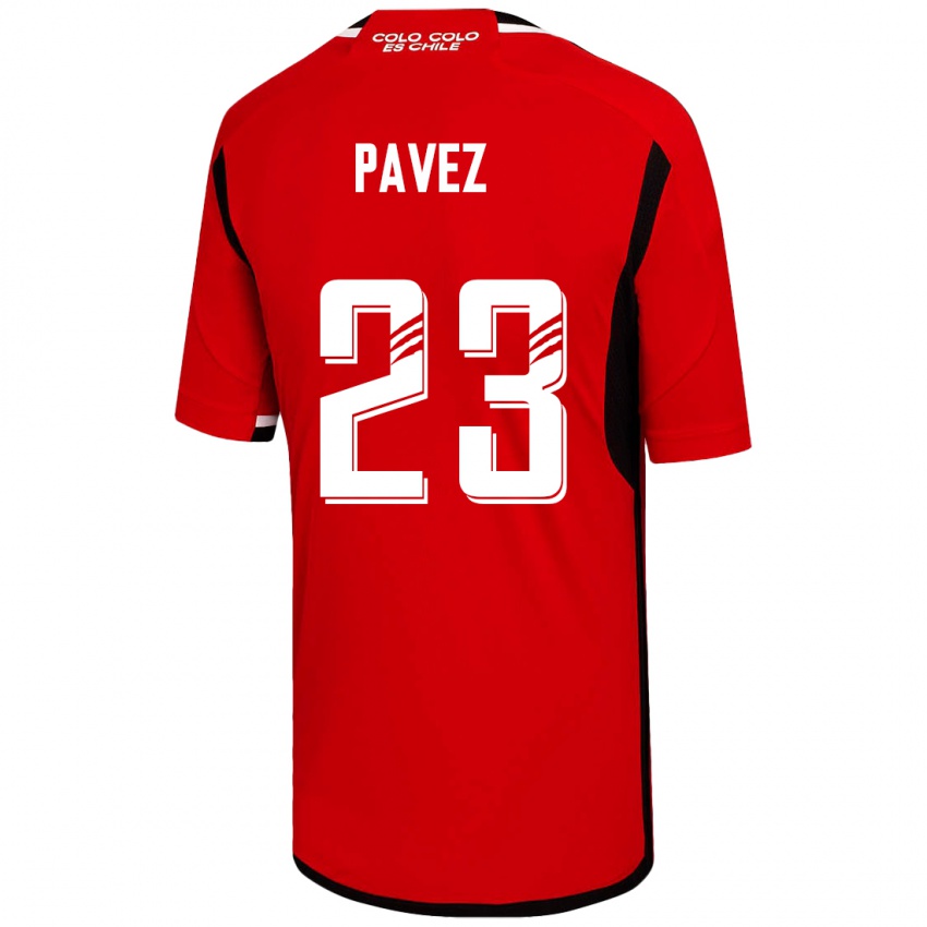 Kvinder Esteban Pavez #23 Rød Udebane Spillertrøjer 2023/24 Trøje T-Shirt