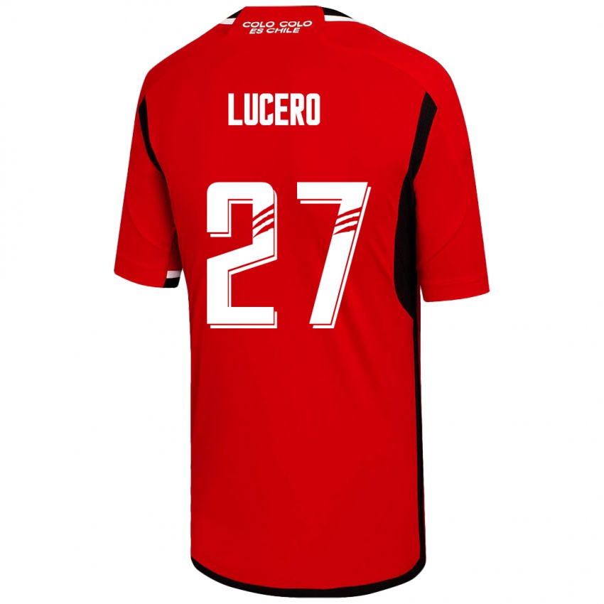 Kvinder Valentina Lucero #27 Rød Udebane Spillertrøjer 2023/24 Trøje T-Shirt