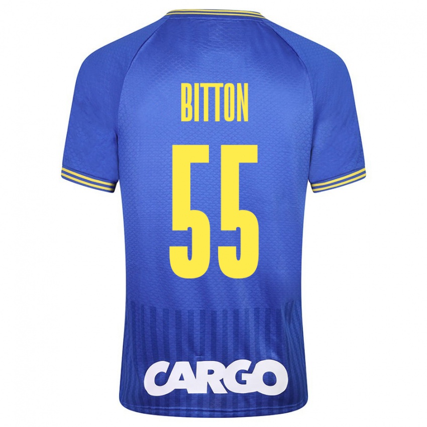 Kvinder Nir Bitton #55 Blå Udebane Spillertrøjer 2023/24 Trøje T-Shirt