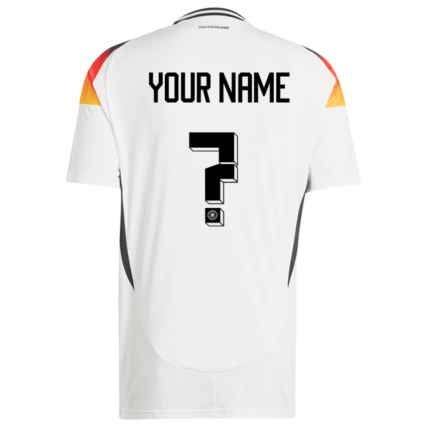 Børn Tyskland Dit Navn #0 Hvid Hjemmebane Spillertrøjer 24-26 Trøje T-Shirt