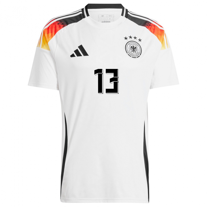 Børn Tyskland Thomas Muller #13 Hvid Hjemmebane Spillertrøjer 24-26 Trøje T-Shirt