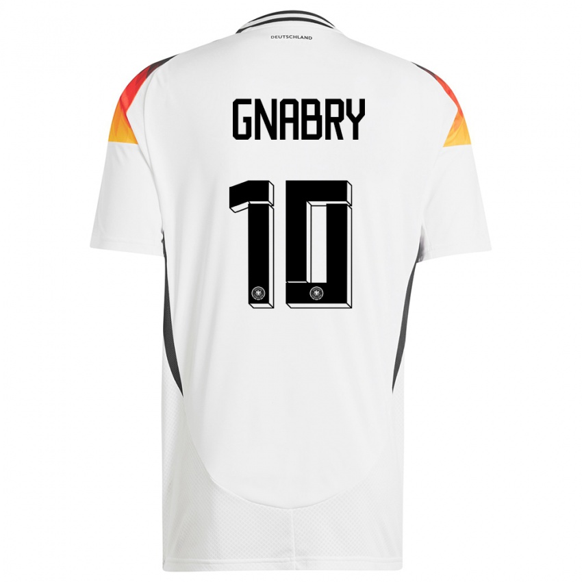 Børn Tyskland Serge Gnabry #10 Hvid Hjemmebane Spillertrøjer 24-26 Trøje T-Shirt