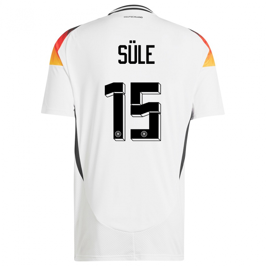 Børn Tyskland Niklas Sule #15 Hvid Hjemmebane Spillertrøjer 24-26 Trøje T-Shirt