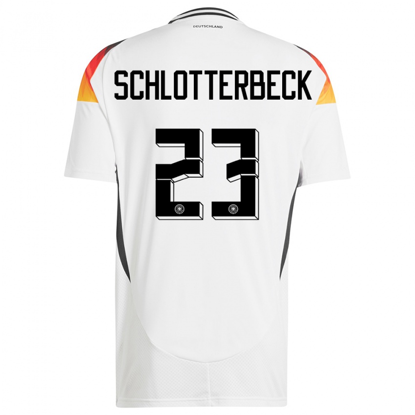 Børn Tyskland Nico Schlotterbeck #23 Hvid Hjemmebane Spillertrøjer 24-26 Trøje T-Shirt