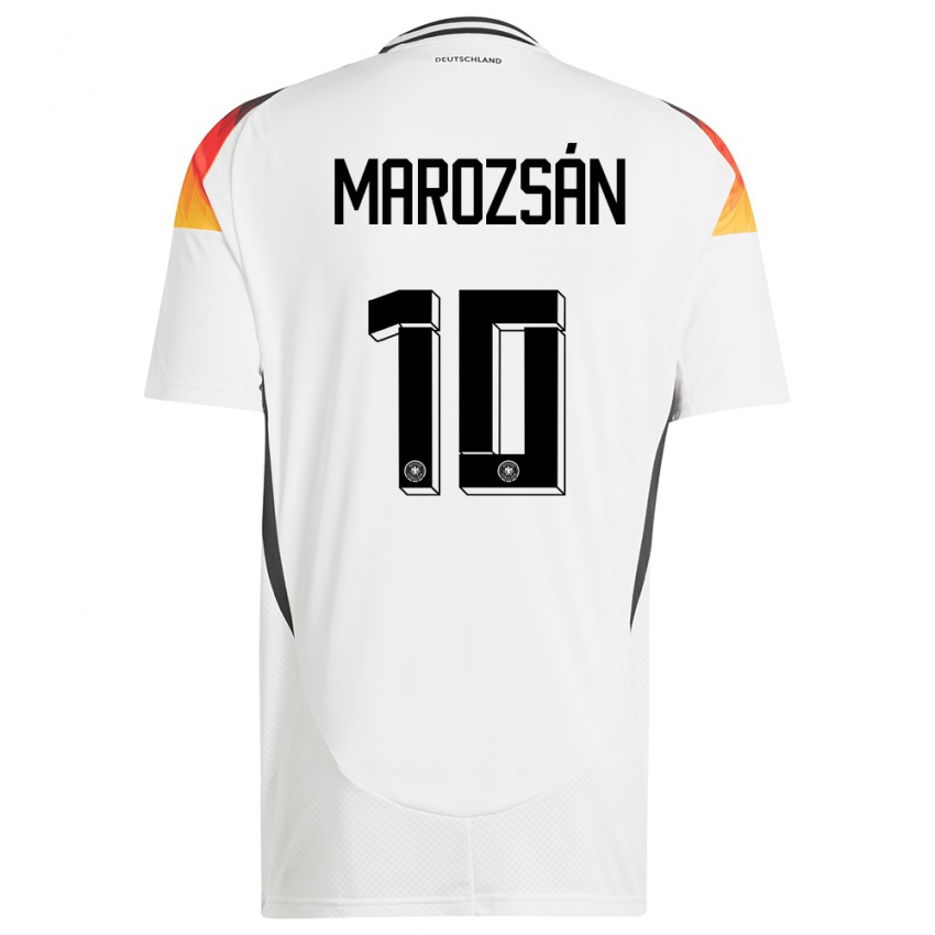 Børn Tyskland Dzsenifer Marozsan #10 Hvid Hjemmebane Spillertrøjer 24-26 Trøje T-Shirt