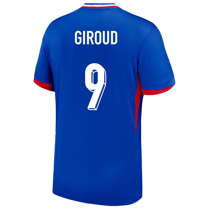 Børn Frankrig Olivier Giroud #9 Blå Hjemmebane Spillertrøjer 24-26 Trøje T-Shirt