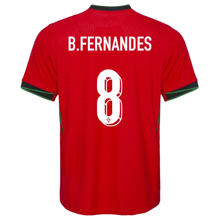 Børn Portugal Bruno Fernandes #8 Rød Hjemmebane Spillertrøjer 24-26 Trøje T-Shirt