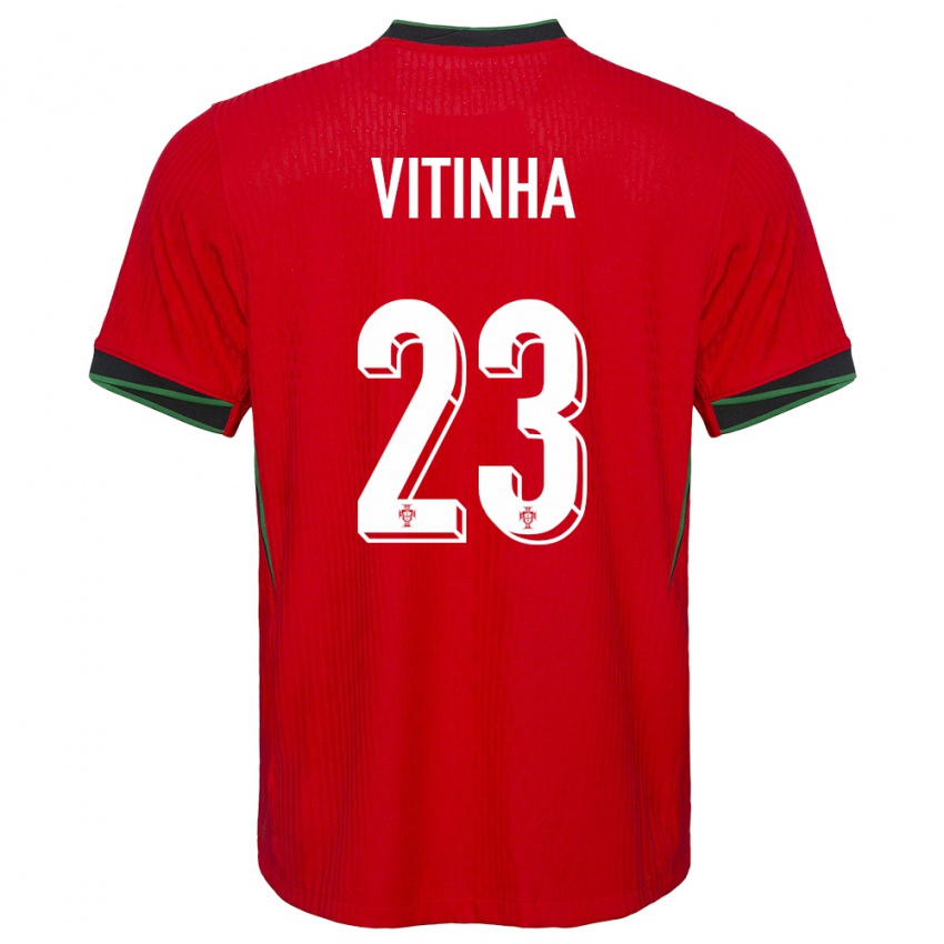 Børn Portugal Vitinha #23 Rød Hjemmebane Spillertrøjer 24-26 Trøje T-Shirt