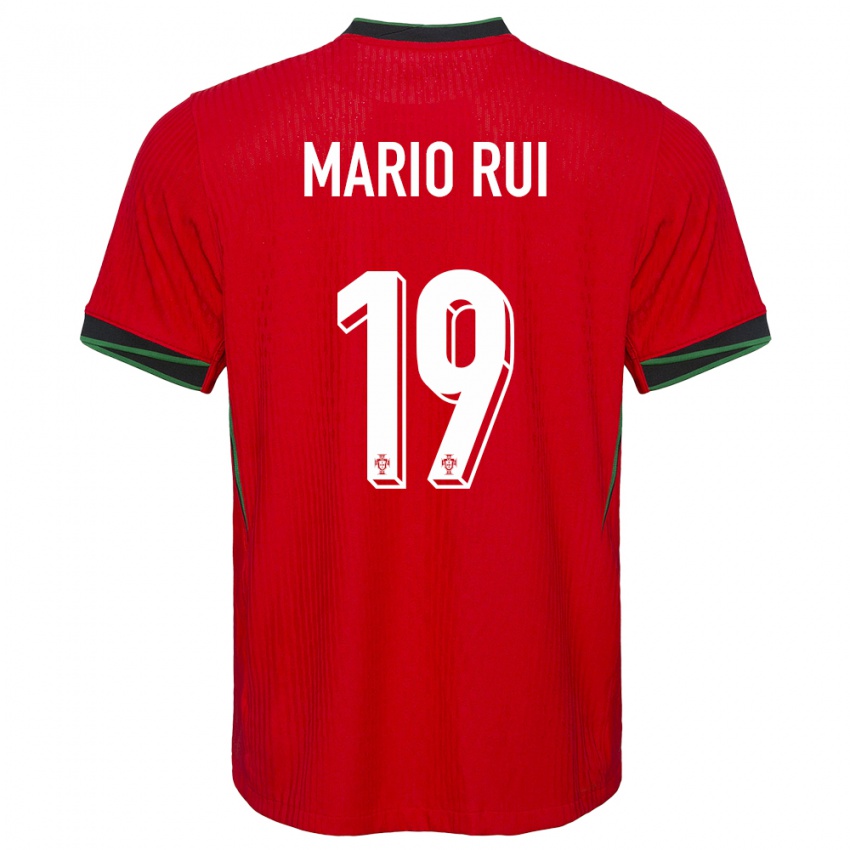 Børn Portugal Mario Rui #19 Rød Hjemmebane Spillertrøjer 24-26 Trøje T-Shirt