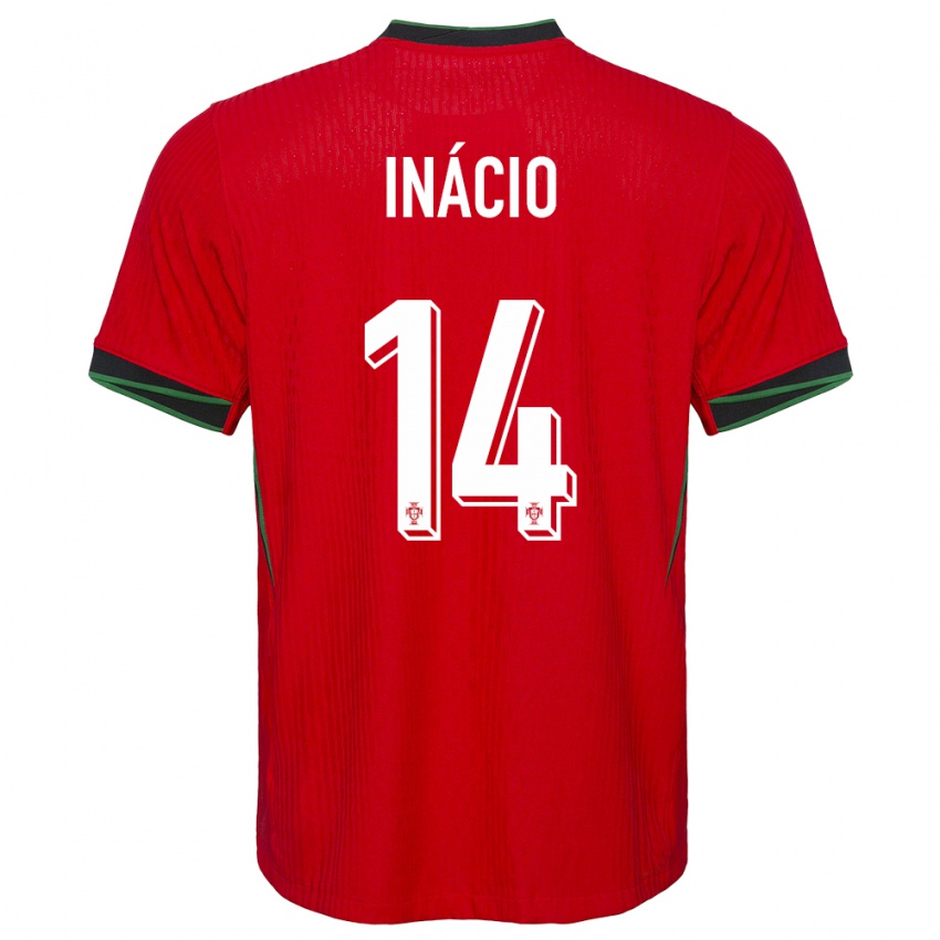 Børn Portugal Goncalo Inacio #14 Rød Hjemmebane Spillertrøjer 24-26 Trøje T-Shirt