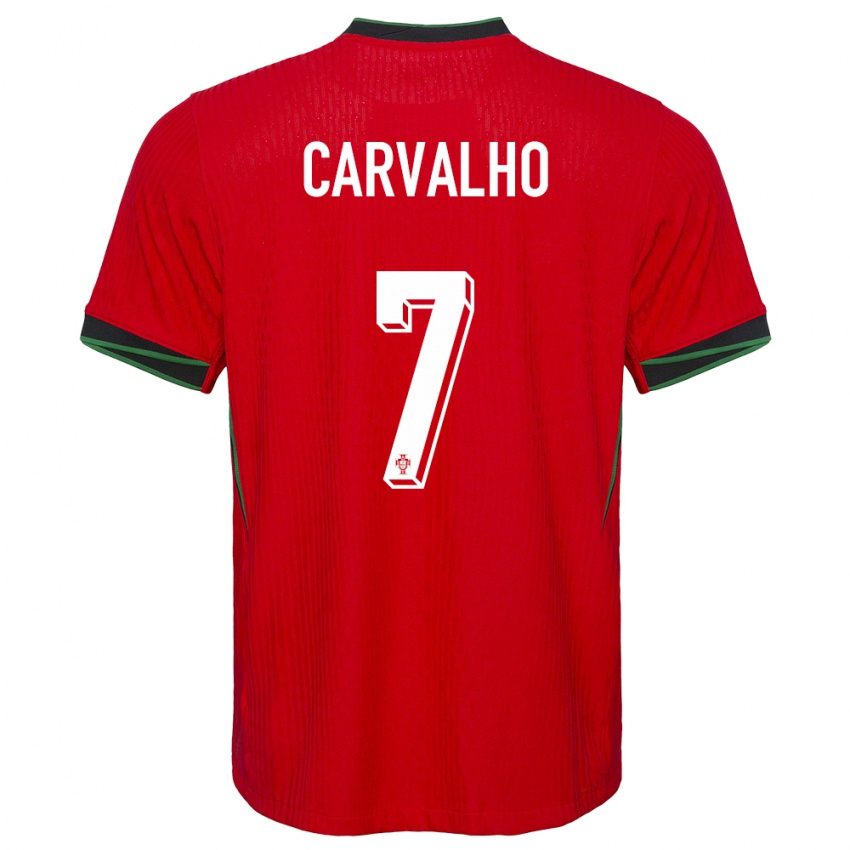 Børn Portugal Fabio Carvalho #7 Rød Hjemmebane Spillertrøjer 24-26 Trøje T-Shirt