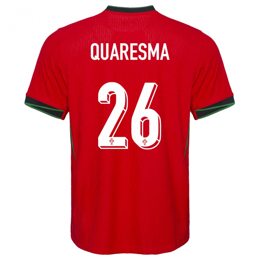 Børn Portugal Eduardo Quaresma #26 Rød Hjemmebane Spillertrøjer 24-26 Trøje T-Shirt