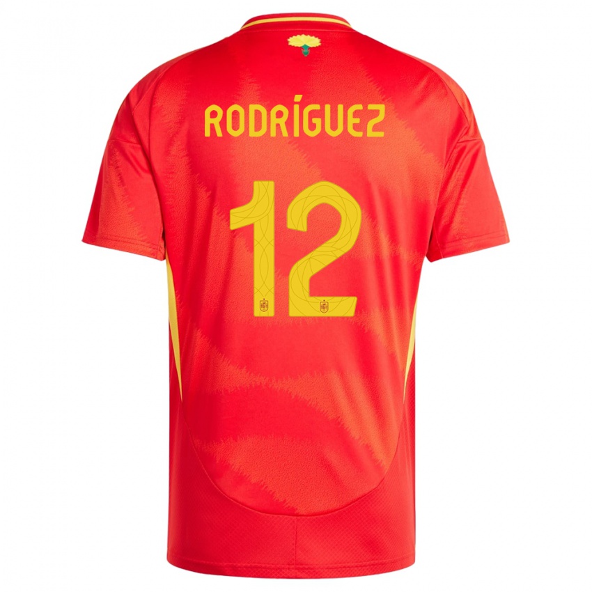 Børn Spanien Lucia Rodriguez #12 Rød Hjemmebane Spillertrøjer 24-26 Trøje T-Shirt