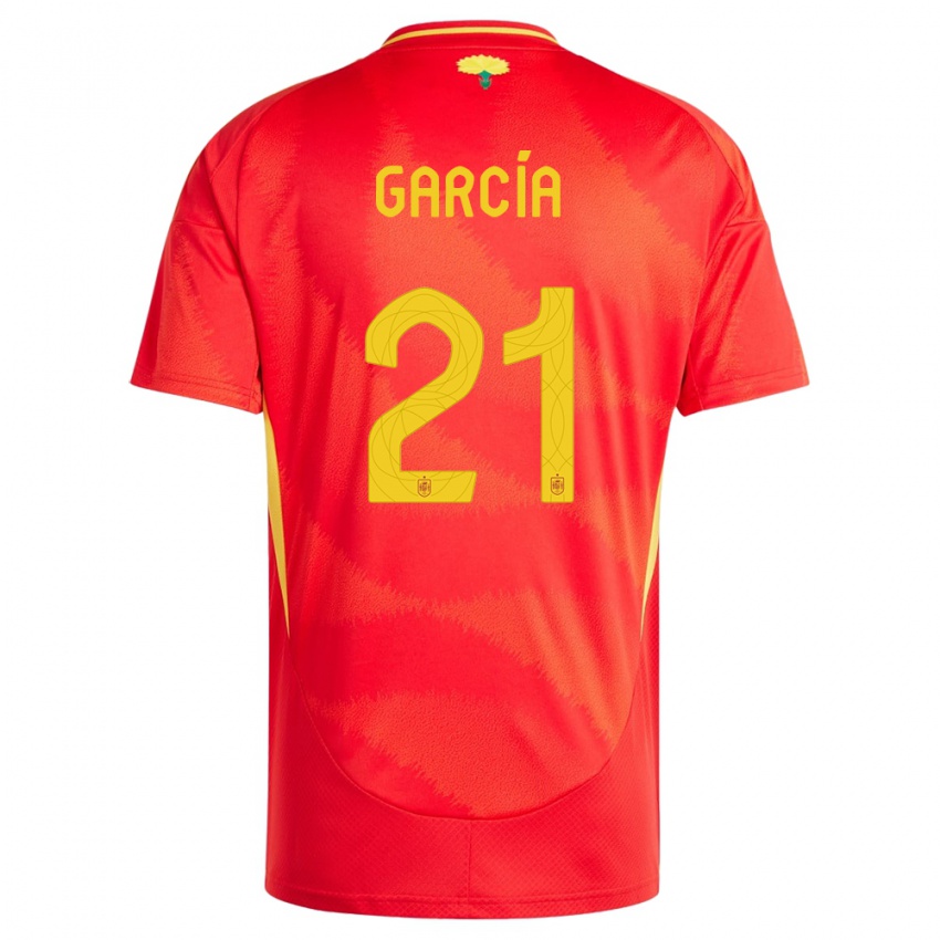 Børn Spanien Sheila Garcia #21 Rød Hjemmebane Spillertrøjer 24-26 Trøje T-Shirt