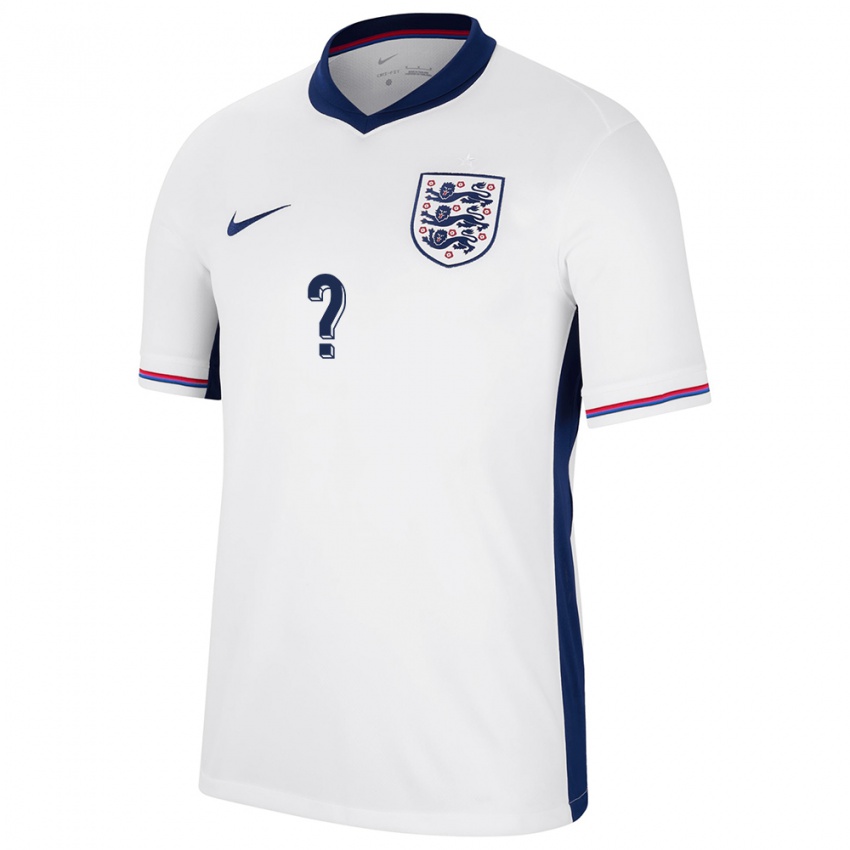 Børn England Dit Navn #0 Hvid Hjemmebane Spillertrøjer 24-26 Trøje T-Shirt