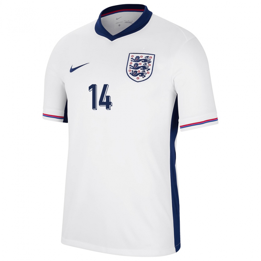 Børn England Reece James #14 Hvid Hjemmebane Spillertrøjer 24-26 Trøje T-Shirt