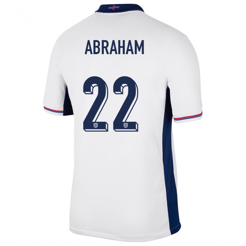 Børn England Tammy Abraham #22 Hvid Hjemmebane Spillertrøjer 24-26 Trøje T-Shirt