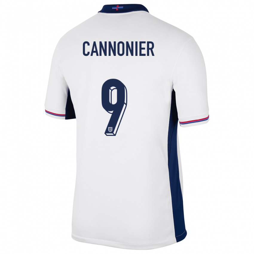 Børn England Oakley Cannonier #9 Hvid Hjemmebane Spillertrøjer 24-26 Trøje T-Shirt