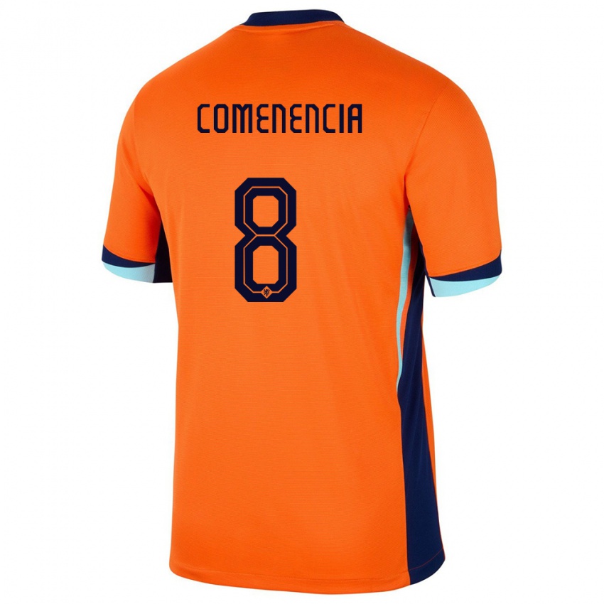 Børn Holland Livano Comenencia #8 Orange Hjemmebane Spillertrøjer 24-26 Trøje T-Shirt