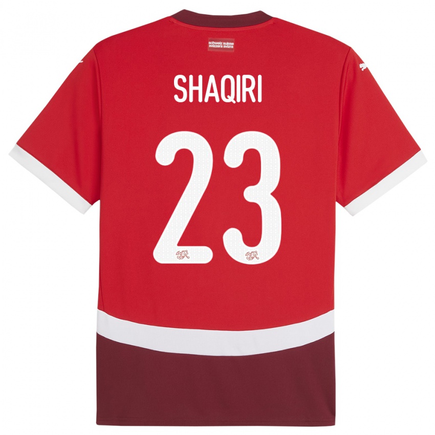 Børn Schweiz Xherdan Shaqiri #23 Rød Hjemmebane Spillertrøjer 24-26 Trøje T-Shirt