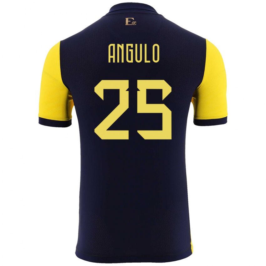 Børn Ecuador Nilson Angulo #25 Gul Hjemmebane Spillertrøjer 24-26 Trøje T-Shirt