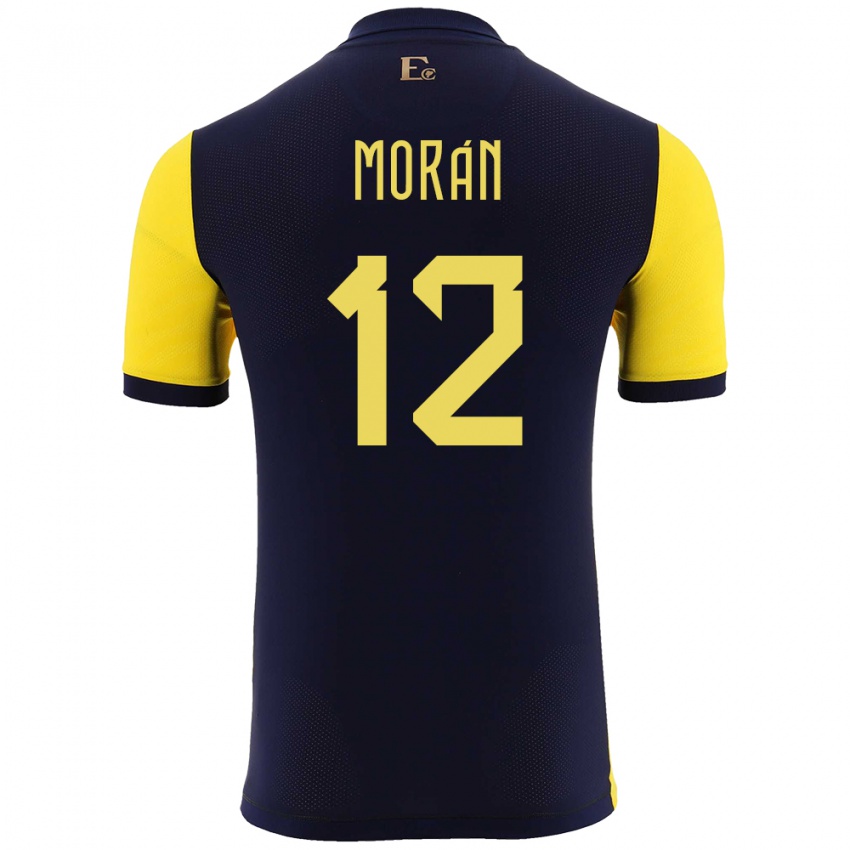 Børn Ecuador Andrea Moran #12 Gul Hjemmebane Spillertrøjer 24-26 Trøje T-Shirt