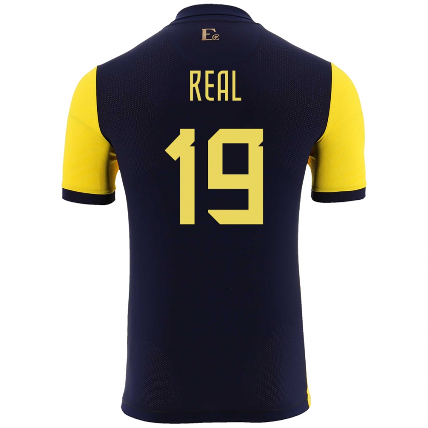 Børn Ecuador Kerlly Real #19 Gul Hjemmebane Spillertrøjer 24-26 Trøje T-Shirt