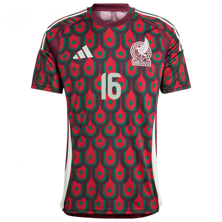 Børn Mexico Hector Herrera #16 Rødbrun Hjemmebane Spillertrøjer 24-26 Trøje T-Shirt