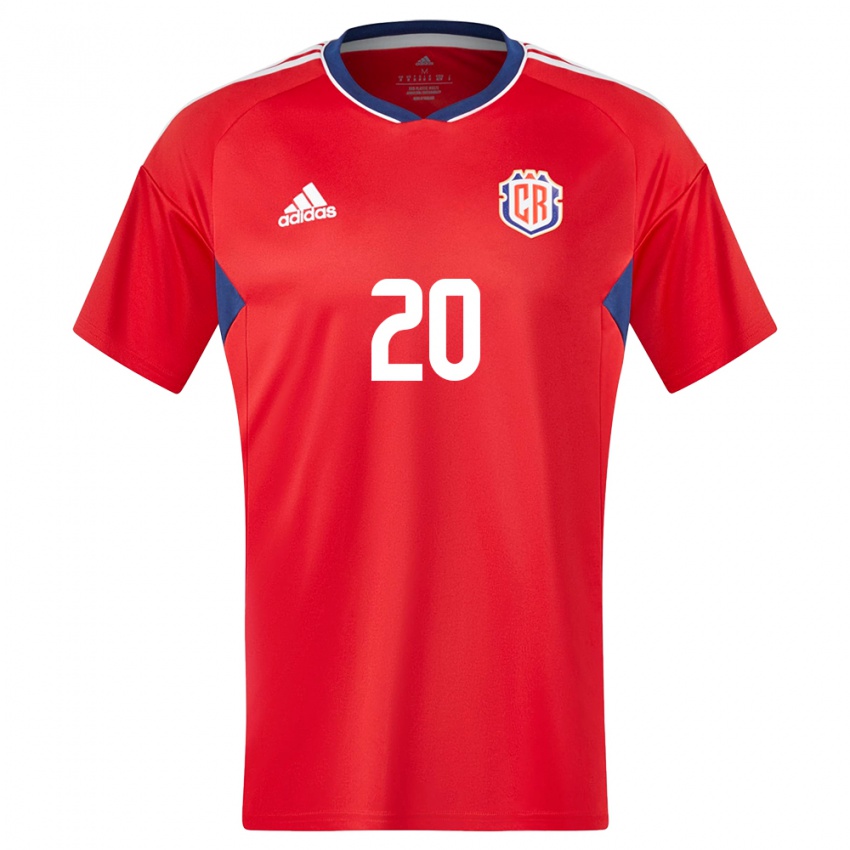 Børn Costa Rica Fabiola Villalobos #20 Rød Hjemmebane Spillertrøjer 24-26 Trøje T-Shirt