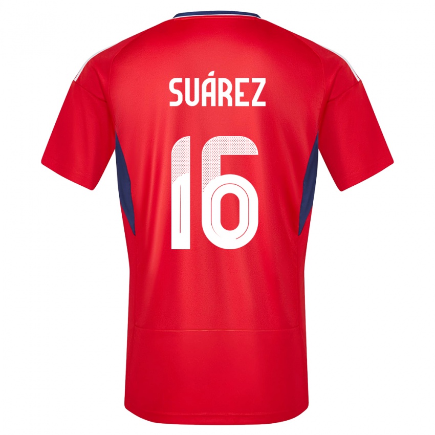 Børn Costa Rica Aaron Suarez #16 Rød Hjemmebane Spillertrøjer 24-26 Trøje T-Shirt