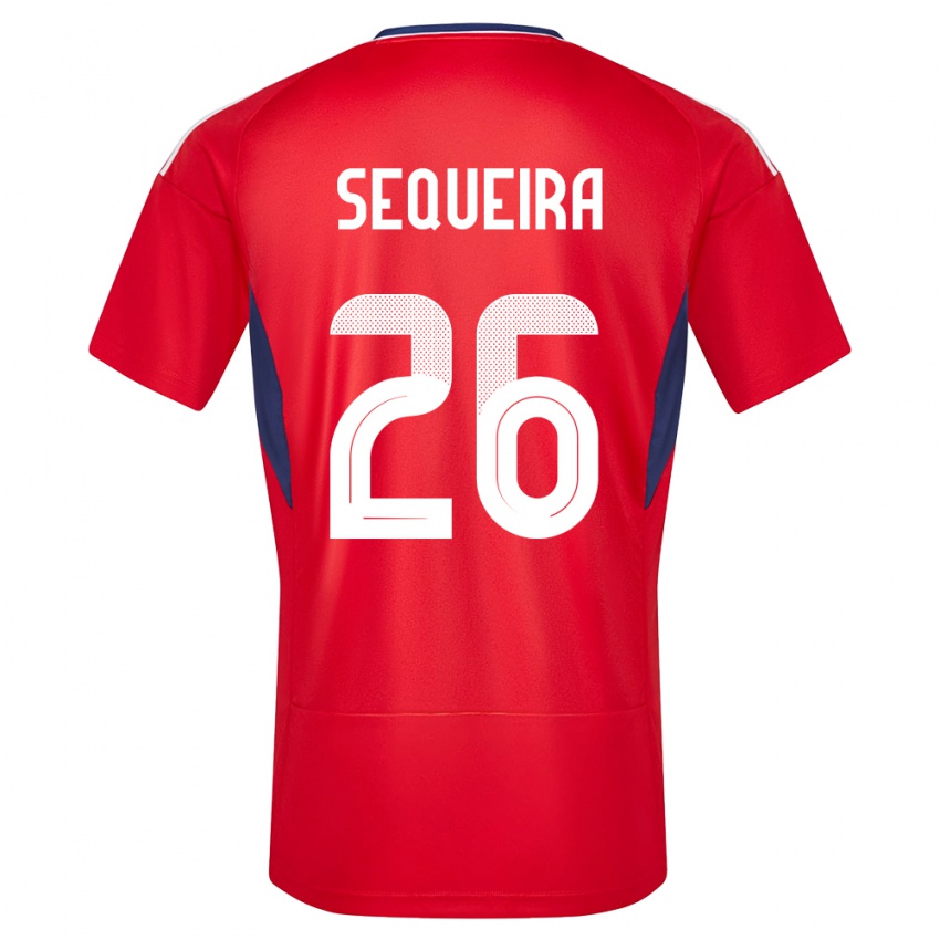 Børn Costa Rica Douglas Sequeira #26 Rød Hjemmebane Spillertrøjer 24-26 Trøje T-Shirt