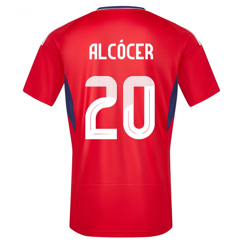 Børn Costa Rica Josimar Alcocer #20 Rød Hjemmebane Spillertrøjer 24-26 Trøje T-Shirt