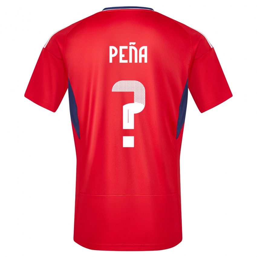 Børn Costa Rica Randy Pena #0 Rød Hjemmebane Spillertrøjer 24-26 Trøje T-Shirt