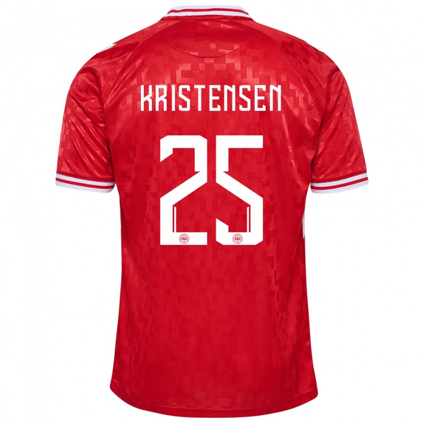 Børn Danmark Rasmus Kristensen #25 Rød Hjemmebane Spillertrøjer 24-26 Trøje T-Shirt