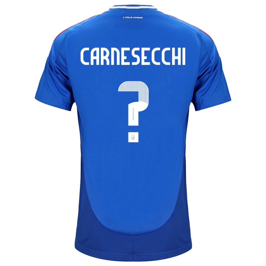 Børn Italien Marco Carnesecchi #0 Blå Hjemmebane Spillertrøjer 24-26 Trøje T-Shirt