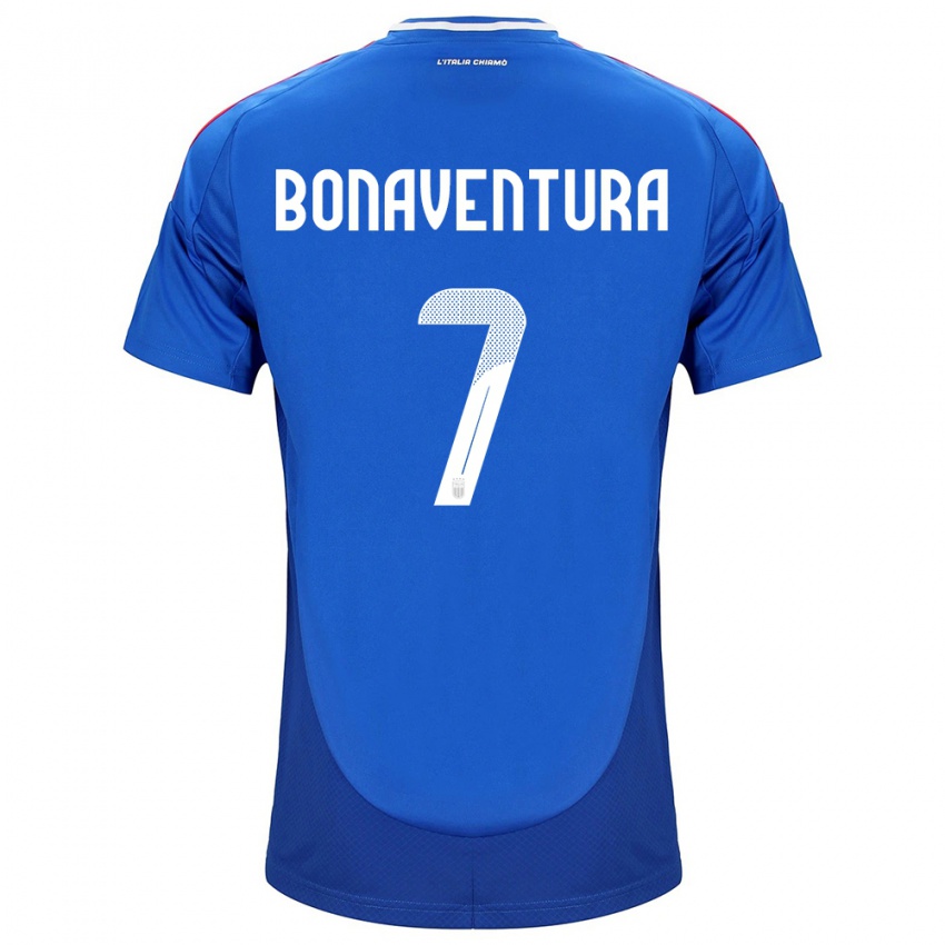 Børn Italien Giacomo Bonaventura #7 Blå Hjemmebane Spillertrøjer 24-26 Trøje T-Shirt