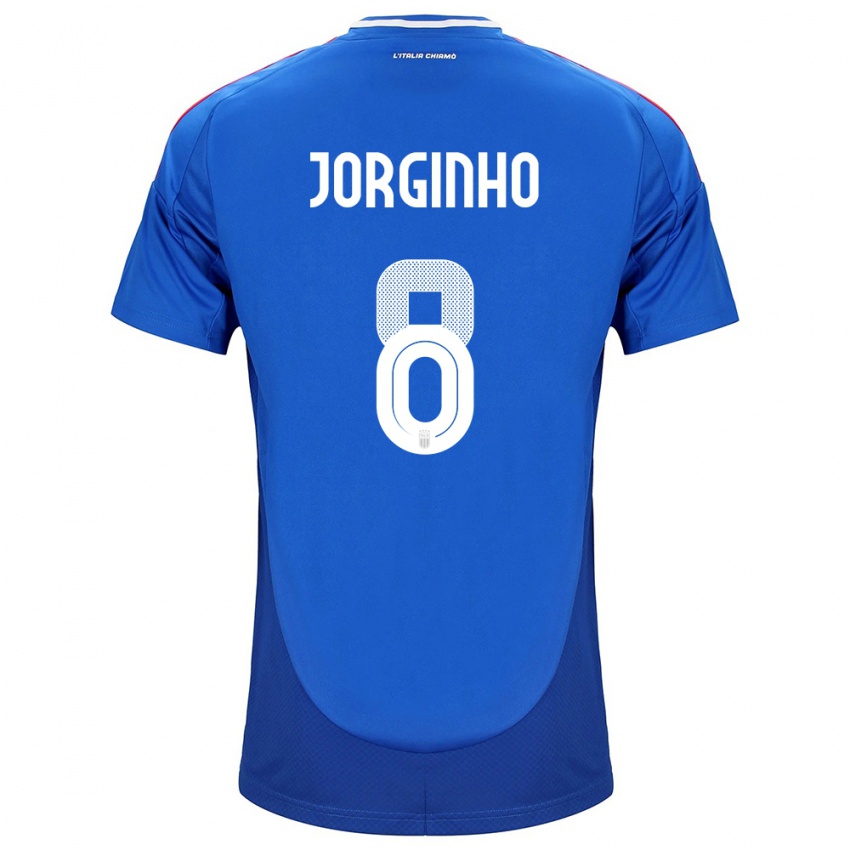 Børn Italien Jorginho #8 Blå Hjemmebane Spillertrøjer 24-26 Trøje T-Shirt