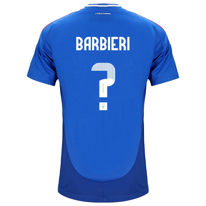 Børn Italien Tommaso Barbieri #0 Blå Hjemmebane Spillertrøjer 24-26 Trøje T-Shirt