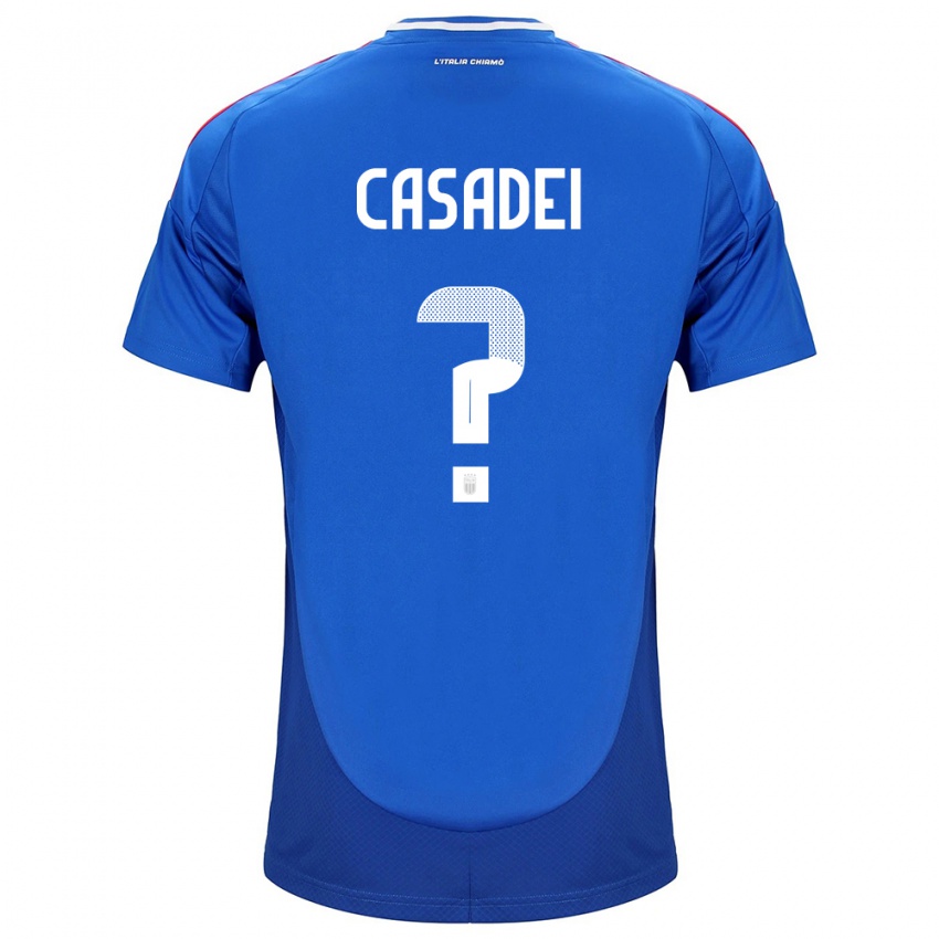 Børn Italien Cesare Casadei #0 Blå Hjemmebane Spillertrøjer 24-26 Trøje T-Shirt