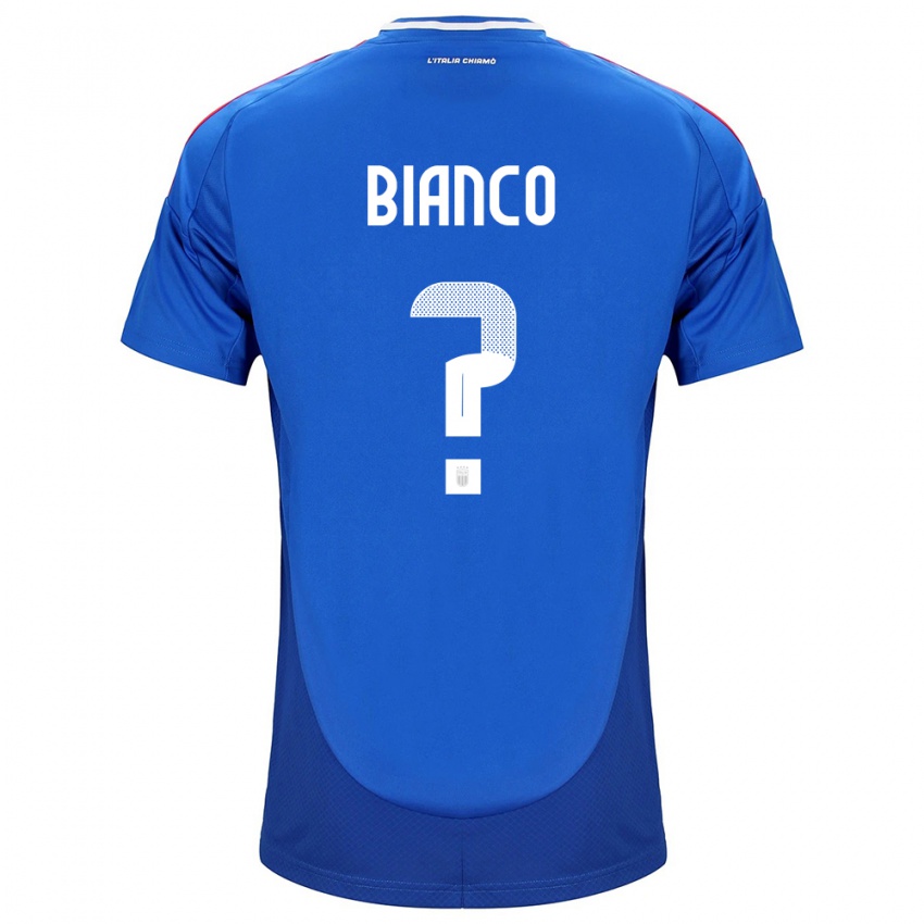 Børn Italien Alessandro Bianco #0 Blå Hjemmebane Spillertrøjer 24-26 Trøje T-Shirt