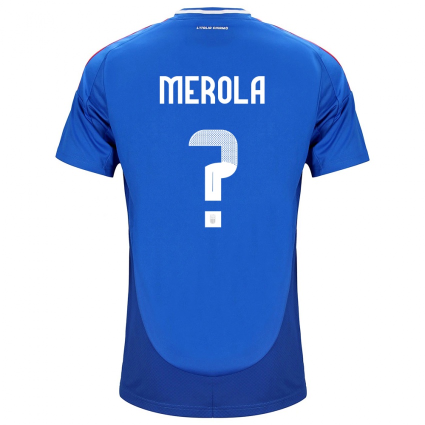 Børn Italien Antonio Stefano Merola #0 Blå Hjemmebane Spillertrøjer 24-26 Trøje T-Shirt