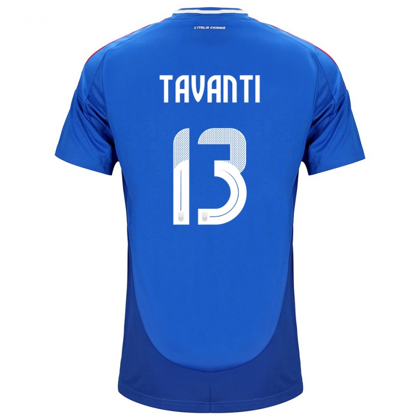 Børn Italien Samuele Tavanti #13 Blå Hjemmebane Spillertrøjer 24-26 Trøje T-Shirt