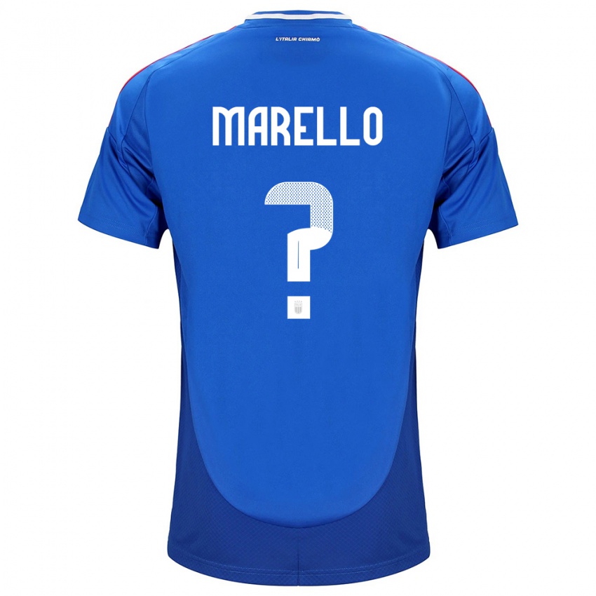 Børn Italien Mattia Marello #0 Blå Hjemmebane Spillertrøjer 24-26 Trøje T-Shirt
