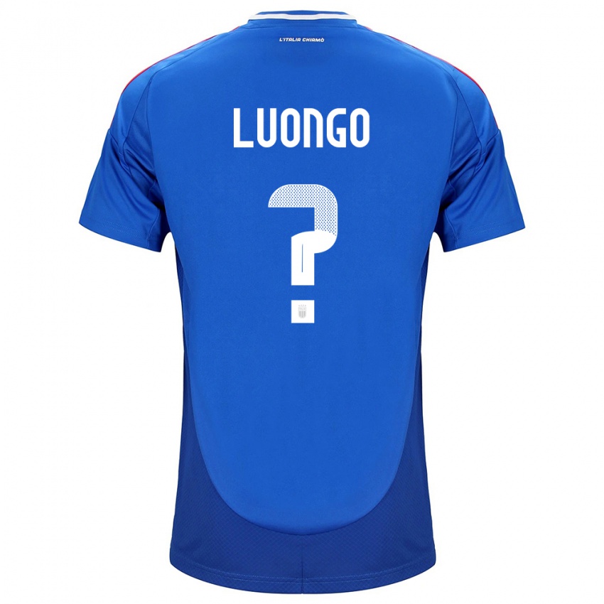 Børn Italien Andrea Luongo #0 Blå Hjemmebane Spillertrøjer 24-26 Trøje T-Shirt