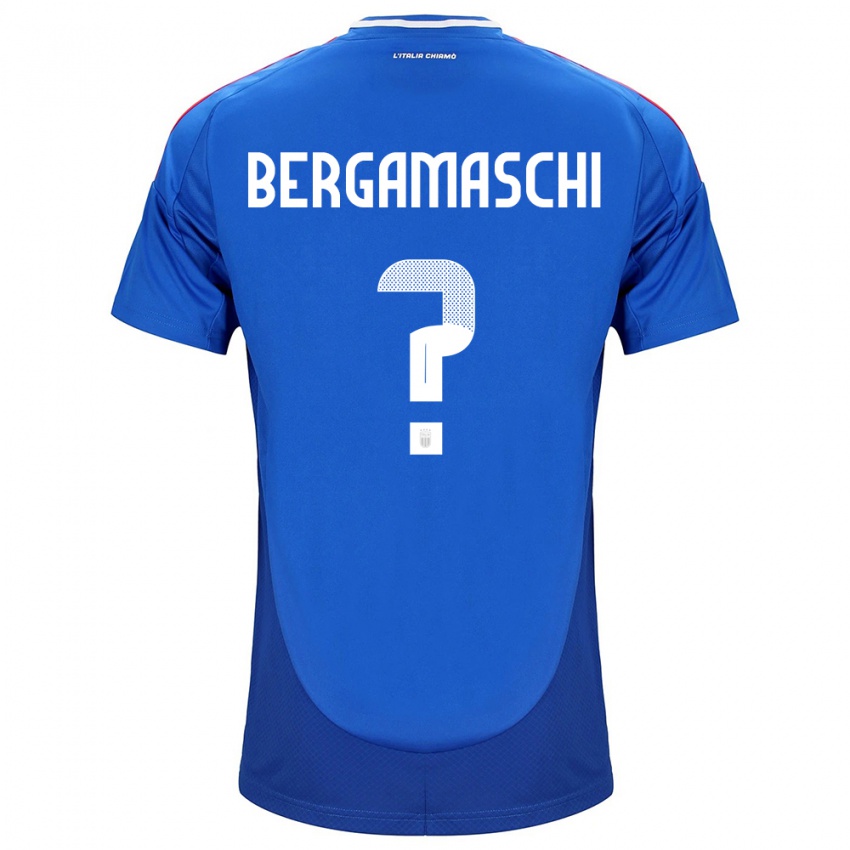 Børn Italien Valentina Bergamaschi #0 Blå Hjemmebane Spillertrøjer 24-26 Trøje T-Shirt