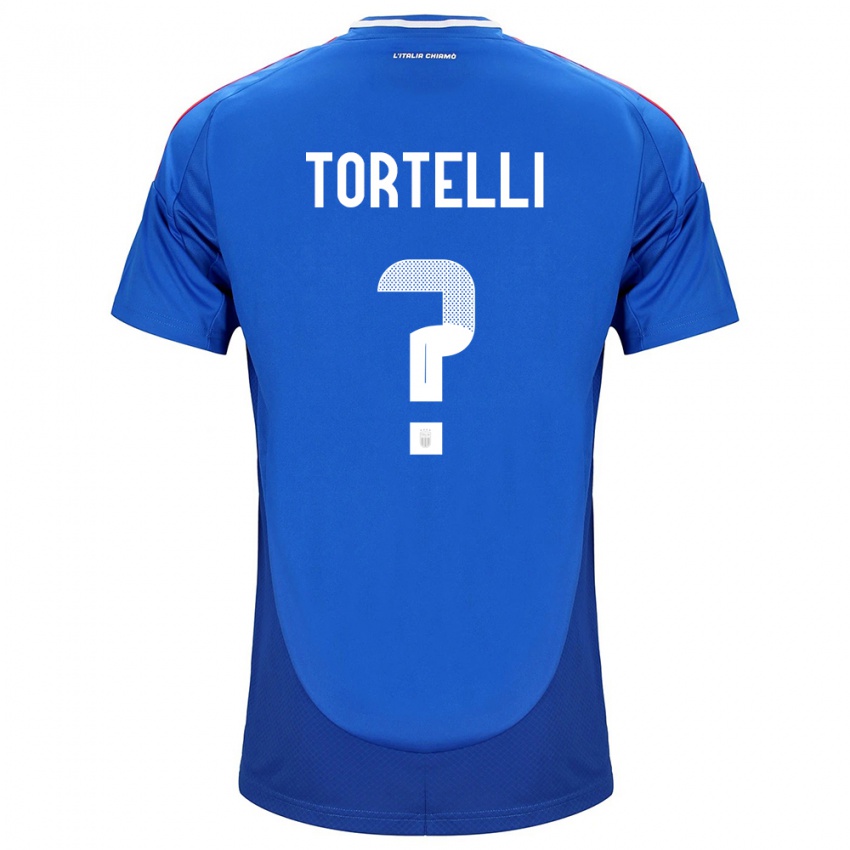 Børn Italien Alice Tortelli #0 Blå Hjemmebane Spillertrøjer 24-26 Trøje T-Shirt